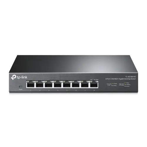 TL-SG108-M2 switch No administrado 2.5G Ethernet (100/1000/2500) Negro - Imagen 2