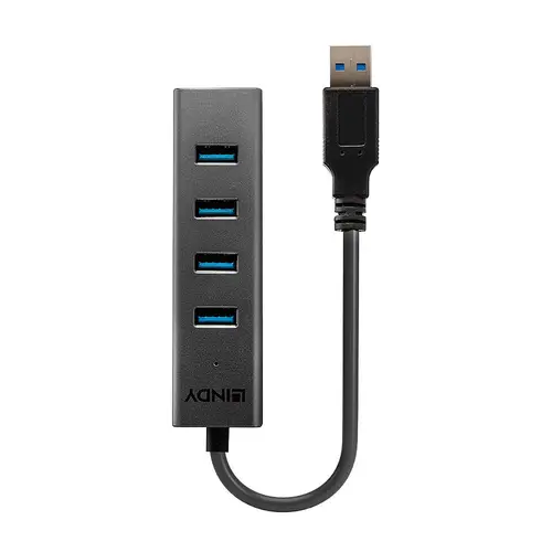 43324 hub de interfaz USB 3.2 Gen 1 (3.1 Gen 1) Type-A 5000 Mbit/s Negro - Imagen 2