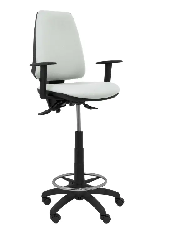 Taburete Elche S bali gris claro brazos regulables