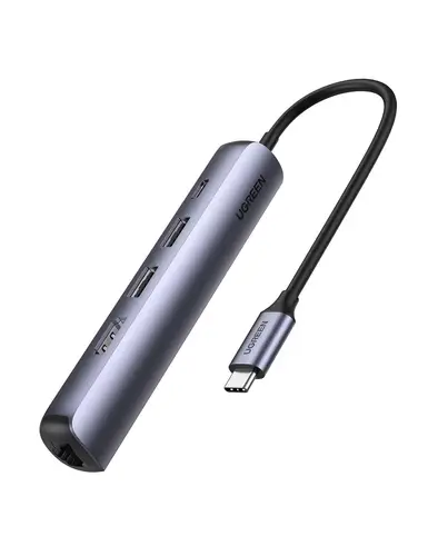 10919 base para portátil y replicador de puertos Alámbrico USB 3.2 Gen 1 (3.1 Gen 1) Type-C Gris - Imagen 1