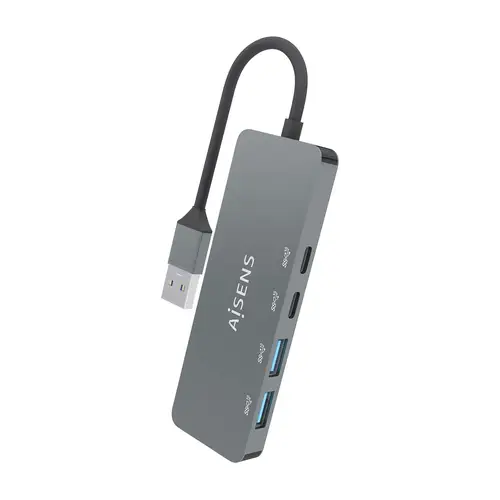 Hub USB 3.2 Gen2 10G USB-A, USB-A/M-2xUSB-C/H-2xUSB-A/H, Gris, 15cm - Imagen 3