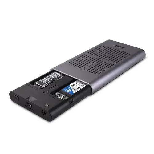 43382 caja para disco duro externo Caja externa para unidad de estado sólido (SSD) Plata M.2 - Imagen 2