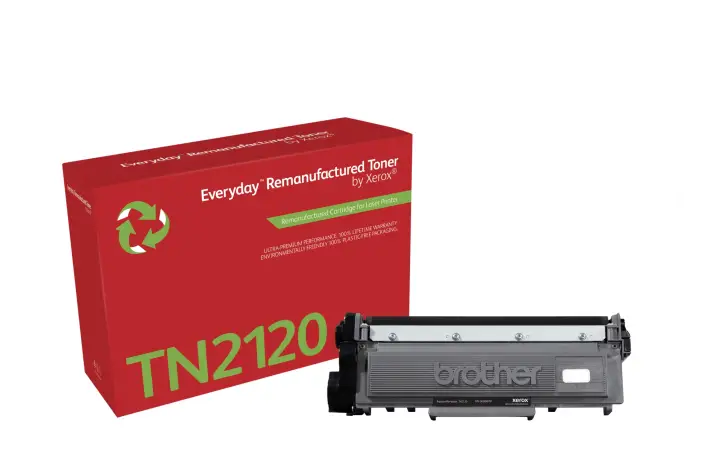 Remanufacturado Everyday Tóner Everyday Mono remanufacturado de Xerox es compatible con Brother TN2120, Capacidad alta