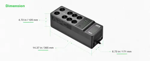 BE1050G2-GR sistema de alimentación ininterrumpida (UPS) En espera (Fuera de línea) o Standby (Offline) 1,05 kVA 600 W - Imagen 14