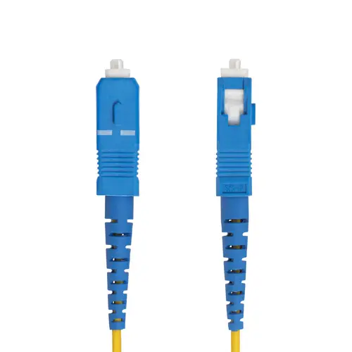Cable de Fibra Óptica Simplex LC a SC (UPC) OS2 Monomodo de 5m - 9/125µm - 40G/100G - Resistente a Dobleces - Low Insertion Loss - Cable LSZH - Cable de Parcheo de Fibra - Imagen 3