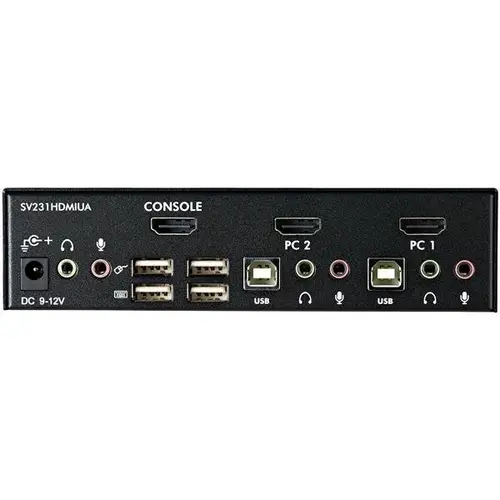 Conmutador Switch KVM 2 puertos HDMI con Hub Concentrador USB 2.0 Audio - 1920x1200 - Imagen 4