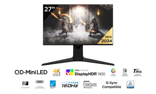 R83 27R83U pantalla para PC 68,6 cm (27") 3840 x 2160 Pixeles 4K Ultra HD QLED Negro, Blanco - Imagen 5