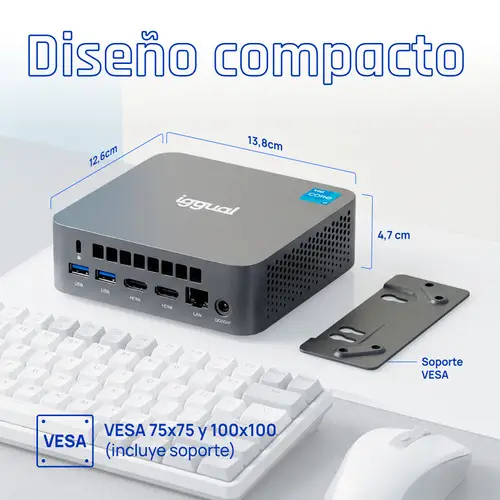 Mini PC Teseracto i5 1235U 8+256GB 2xHDMI - Imagen 16