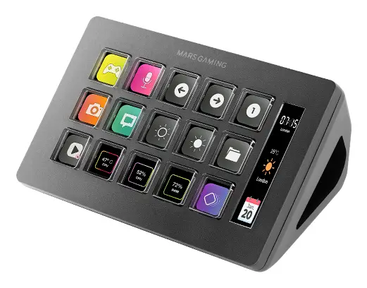 MSD-ONE, Control Deck Slim, 15 Teclas LCD Personalizables, Pantal..
