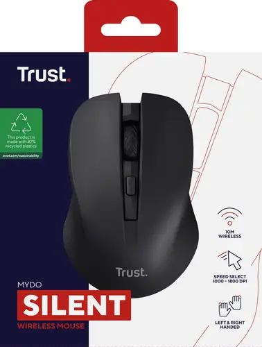 Mydo ratón Oficina Ambidextro RF inalámbrico Óptico 1800 DPI - Imagen 6