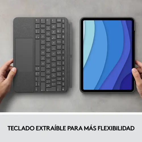 920-010145 teclado para móvil QWERTY Español Smart Connector Gris - Imagen 14