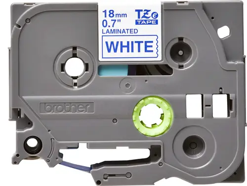 TZE-243 cinta para impresora de etiquetas Azul sobre blanco - Imagen 3