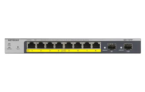 GS110TP Gestionado L2/L3/L4 Gigabit Ethernet (10/100/1000) Energía sobre Ethernet (PoE) Gris - Imagen 2