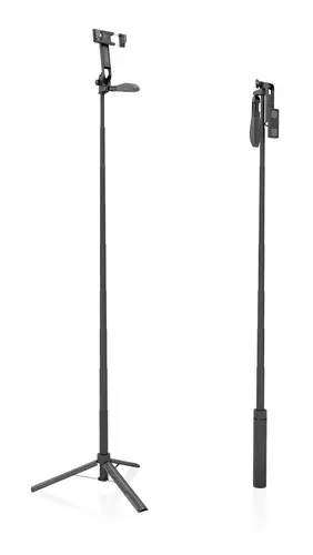 Palo Tripode Para Selfie Con Mando A Distancia Bluetooth 3 En 1, Negro - Imagen 3