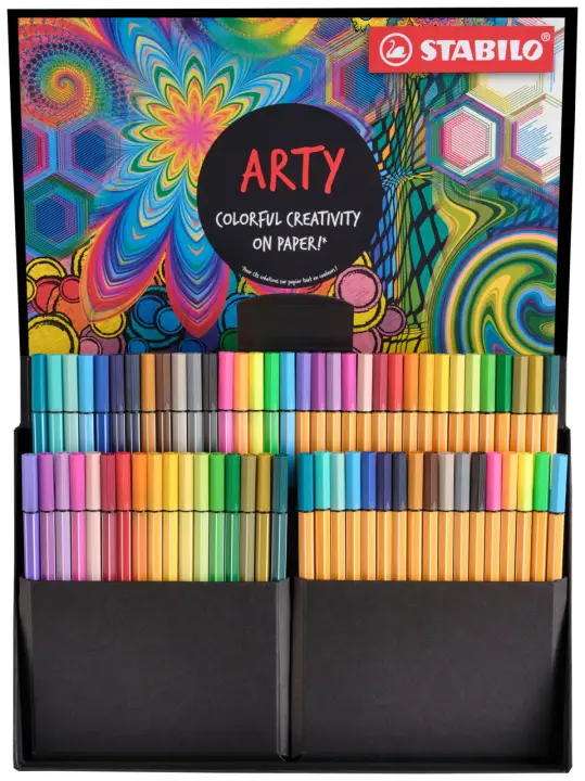 ARTY Creative Set rotulador Medio Azul, Coloretes, Carmín, Verde, Gris, Caqui, Lila, Cal, Ocre, Naranja, Púrpura, Turquesa, Violeta, Amarillo - Imagen 8