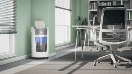 Destructora de Papel IQ OptiMax Office Microcorte Seguridad P5 35L - Blanca - Imagen 4