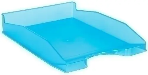 BANDEJA SOBREMESA TRASLUCIDA AZUL
