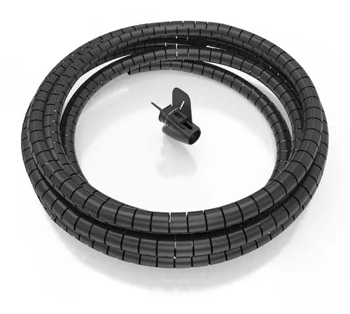 Organizador de cable en espiral 25mm, Negro, 6.0m - Imagen 1