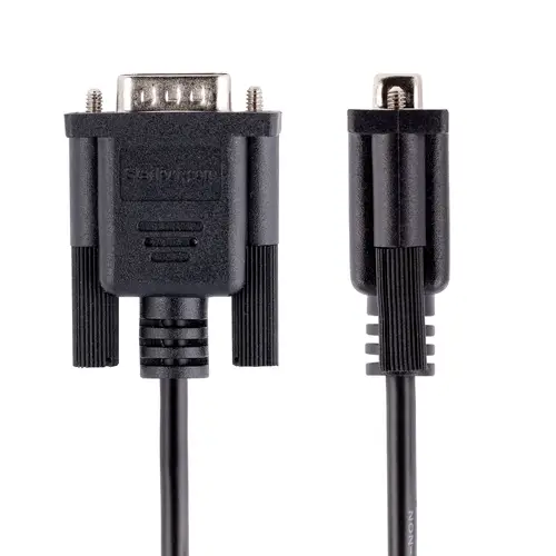 Cable 3m Serie RS232 para Módem Nulo, Crossover Cruzado Serial con Blindaje de Al-Mylar, Cable DB9 de Puerto COM Hembra a Macho Compatible con Dispositivos DTE - Imagen 2