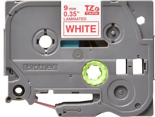 TZE-222 cinta para impresora de etiquetas Rojo sobre blanco - Imagen 2
