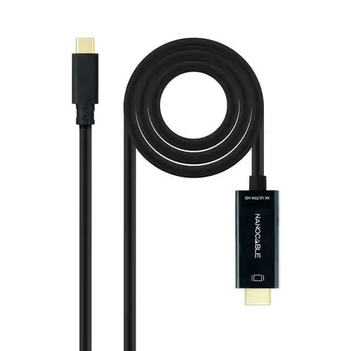 Cable Conversor USB-C a HDMI, USB-C/M  HDMI/M, Negro, 5 m - Imagen 1