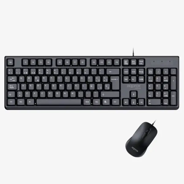 APPMX245 teclado Ratón incluido Universal USB QWERTY Español Negro