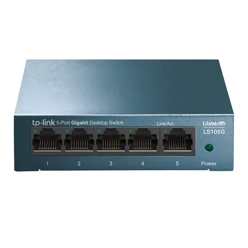 LS105G No administrado Gigabit Ethernet (10/100/1000) Azul - Imagen 1
