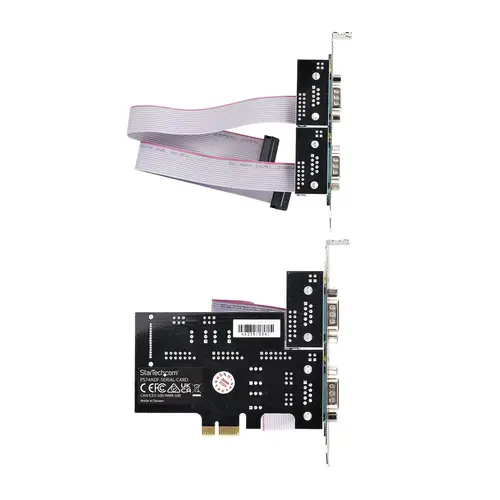 Tarjeta Serie PCI Express de 4 Puertos DB9 - Serial RS232/RS422/RS485 - TAA - UART 16C1050 - ESD de Nivel 4 - con Brackets de Perfil Bajo - Windows Linux - Imagen 5