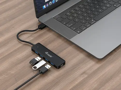 128959 hub de interfaz USB 3.2 Gen 1 (3.1 Gen 1) Type-A 5000 Mbit/s Negro - Imagen 5