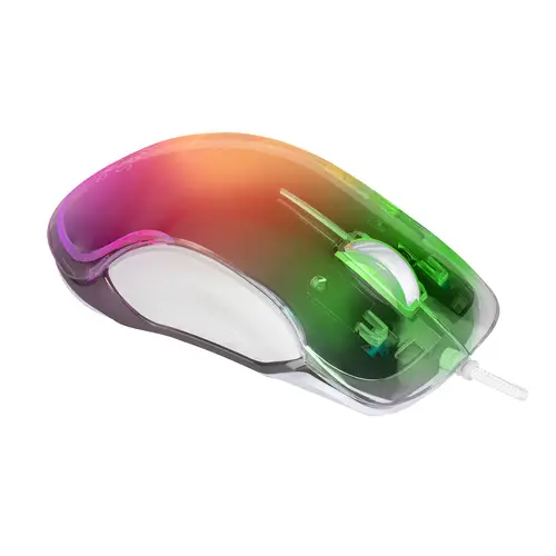 MMGLOWW, Ratón Gaming RGB Chroma-Glow, Acabado Espejo, Ultraligero, 12800 DPI, Blanco - Imagen 4