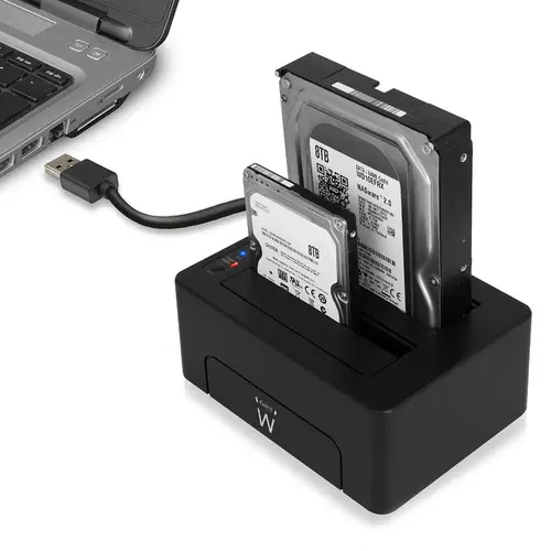EW7014 base de conexión para disco duro USB 3.2 Gen 1 (3.1 Gen 1) Type-A Negro - Imagen 5