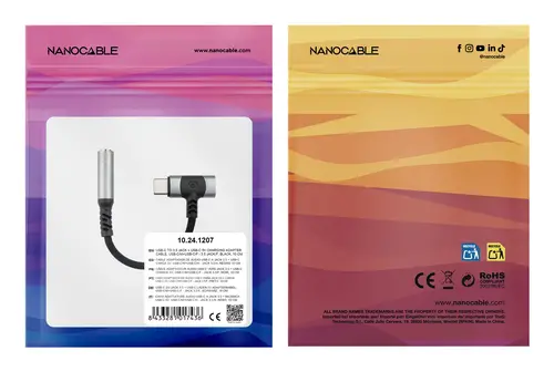 10.24.1207 cambiador de género para cable USB-C + USB-C 3.5 mm Negro - Imagen 3