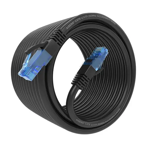 Cable De Red Latiguillo RJ45 Cat.6 UTP AWG26 CCA, Negro, 10 m - Imagen 2