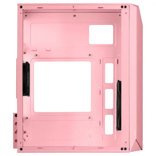 MC-S1, Caja PC Compacta Gaming Micro-ATX, Iluminación ARGB 12 Modos, Ventilador FRGB, Ventana Lateral Completa RGB, Rosa - Imagen 5