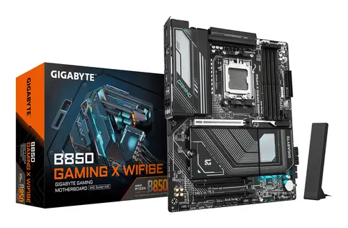 B850 GAMING X WIFI6E Placa Base - Procesadores AMD Ryzen Serie 9000, VRM digital de 12+2+2 fases, hasta 8200MHz DDR5 (OC), 1xPCIe 5.0 + 2xPCIe 4.0 M.2, LAN 2.5G, WIFI 6E, USB 3.2 Gen 2x2 - Imagen 1