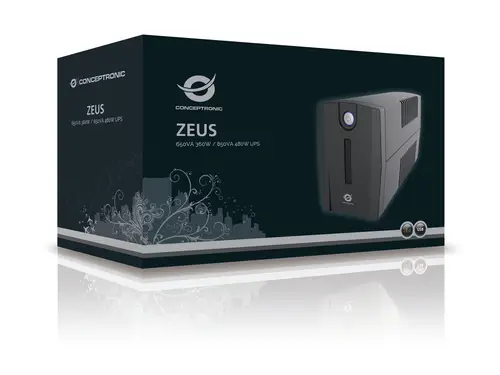 ZEUS01ES sistema de alimentación ininterrumpida (UPS) Línea interactiva 0,65 kVA 360 W 2 salidas AC - Imagen 3