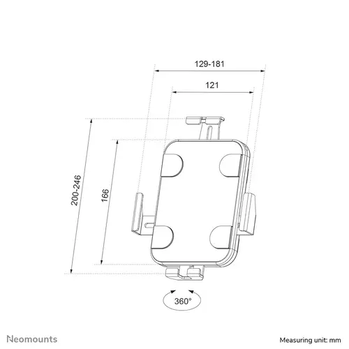 WL15-625WH1 Soporte de pared para tableta 7.9-11" - bloqueable - universal - Imagen 19