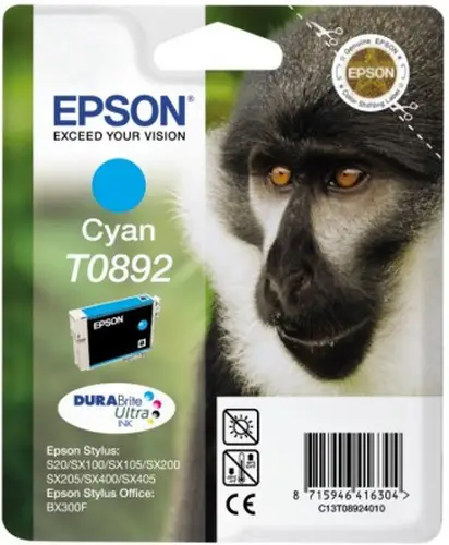 Monkey Singlepack Cyan T0892 DURABrite Ultra Ink - Imagen 2