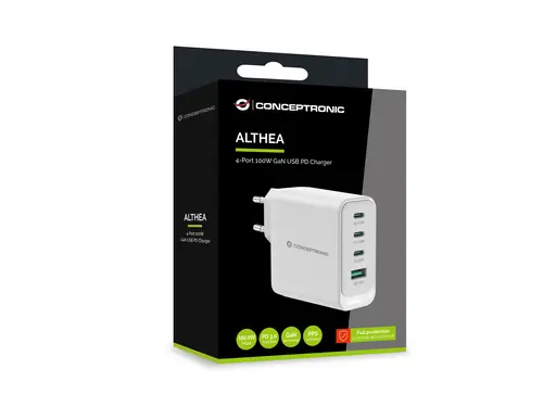 ALTHEA22W100 cargador de dispositivo móvil Universal Blanco Corriente alterna Carga rápida Interior - Imagen 5