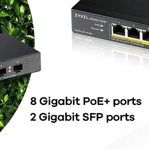 GS1100-10HP No administrado Gigabit Ethernet (10/100/1000) Energía sobre Ethernet (PoE) 1U Negro - Imagen 6