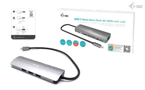 Metal USB-C Nano Docking Station 4K HDMI LAN + Power Delivery 100 W - Imagen 9