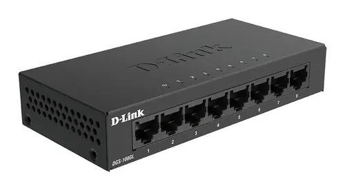 DGS-108GL No administrado Gigabit Ethernet (10/100/1000) Negro - Imagen 2