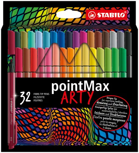 pointMax rotulador de punta fina Medio Multicolor 32 pieza(s) - Imagen 1