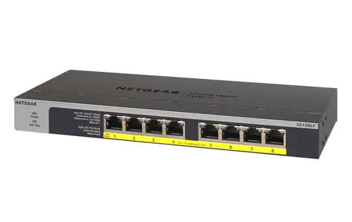 GS108LP No administrado Gigabit Ethernet (10/100/1000) Energía sobre Ethernet (PoE) 1U Negro, Gris - Imagen 4