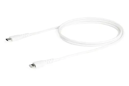 Cable Resistente USB-C a Lightning de 1 m Blanco - Cable de Sincronización y Carga USB Tipo C a Lightning con Fibra de Aramida Resistente - Certificado MFi de Apple - para iPad/iPhone 12 - Imagen 4