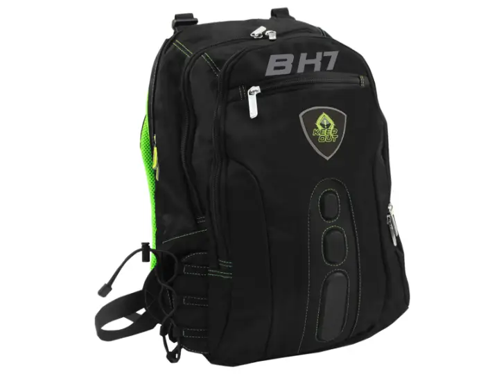 BK7G mochila Negro, Verde Nylon
