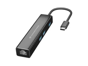 DONN07B base para portátil y replicador de puertos USB 3.2 Gen 1 (3.1 Gen 1) Type-C Negro
