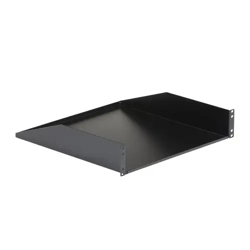 Estante Bandeja Cantilever 2U para Armario Rack de Servidores de 19 Pulgadas - Profundidad Fija de 18 Pulgadas (457,2mm) - 56kg de Carga - en Acero de Servicio Pesado - Negro - Imagen 3
