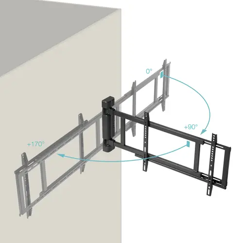 Soporte de pared Con regulación eléctrica para pantallas de 32  75, Negro - Imagen 3