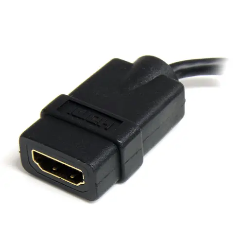 Adaptador Micro HDMI a HDMI - Vídeo 4K 30Hz -Cable Adaptador Dongle Micro HDMI Tipo D de Alta Velocidad a HDMI 1.4 - para Monitores o TV HDMI Ultra HDs - Macho a Hembra - Imagen 2